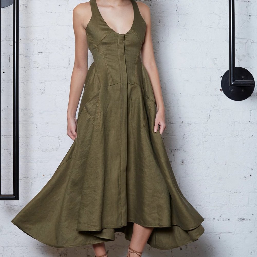 NWT- KITX NATURE CRUSADER DRESS - ARMY GREEN UK 10 / US 6